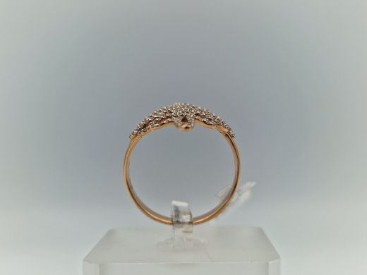 Zelta gredzens ar cirkoniju, 3.91 g, izm. 19