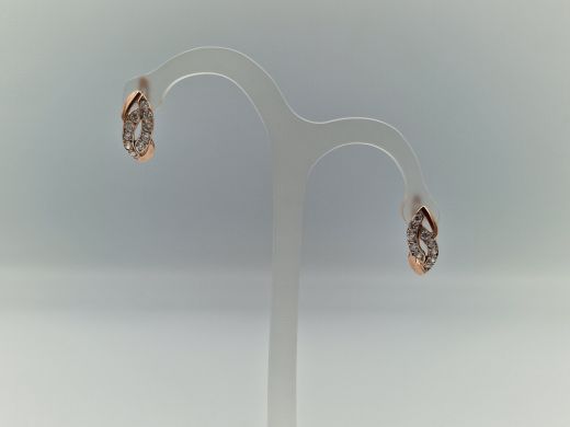 Zelta auskari ar cirkoniju, 3.93 g