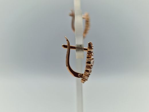 Zelta auskari ar cirkoniju, 1.85 g