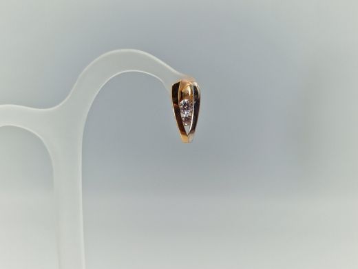 Zelta auskari ar cirkoniju, 1.77 g