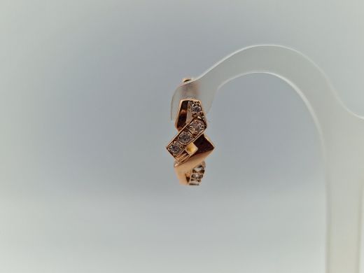 Zelta auskari ar cirkoniju, 2.47 g