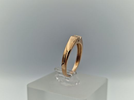 Zelta gredzens ar briljantiem, 1.91 g, izm. 16