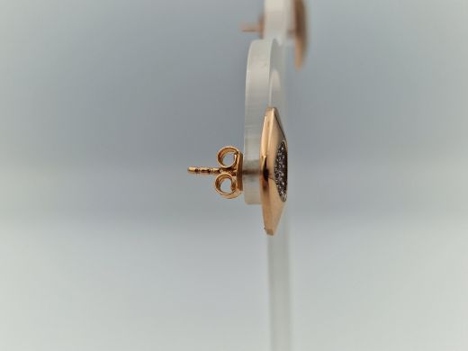 Zelta auskari ar cirkoniju, 1.67 g