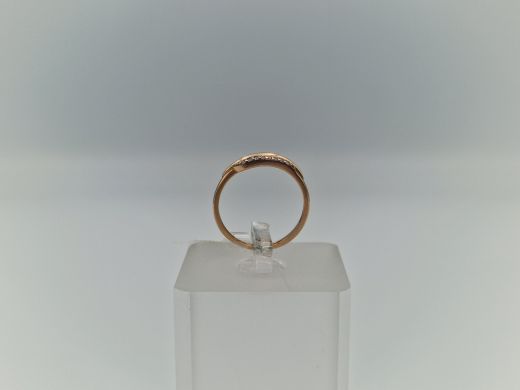 Zelta gredzens ar cirkoniju, 1.09 g, izm. 16