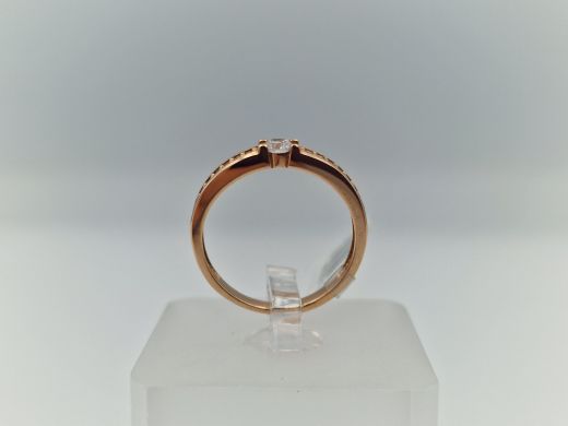 Zelta gredzens ar cirkoniju, 1.97 g, izm. 16.5