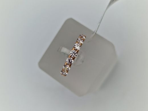 Золотое кольцо с цирконом, 2.1 г, разм. 17