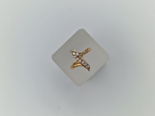 Zelta gredzens ar cirkoniju, 2.11 g, izm. 16