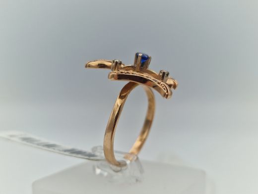 Zelta gredzens ar cirkoniju, 3.9 g, izm. 17.8