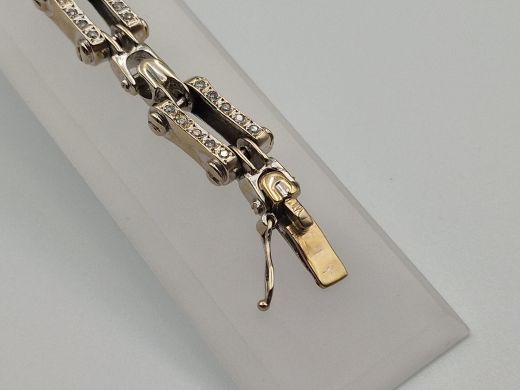 Zelta rokassprādze ar briljantiem, 47.06 g, izm. 23.5