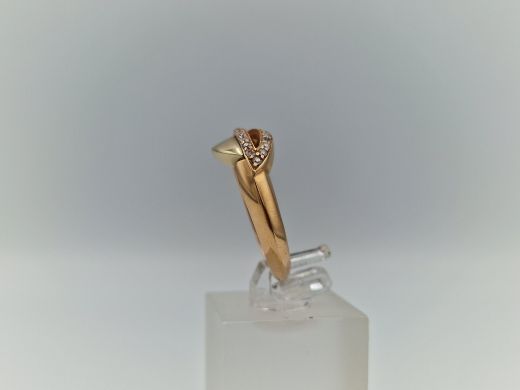 Zelta gredzens ar cirkoniju, 3.79 g, izm. 17.7