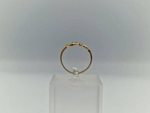 Zelta gredzens ar cirkoniju, 1.46 g, izm. 18