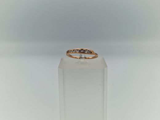 Zelta gredzens ar cirkoniju, 1.55 g, izm. 18