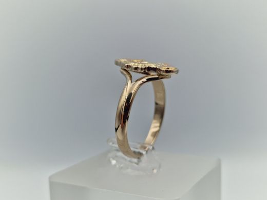 Zelta gredzens ar briljantu, 4.44 g, izm. 17.5