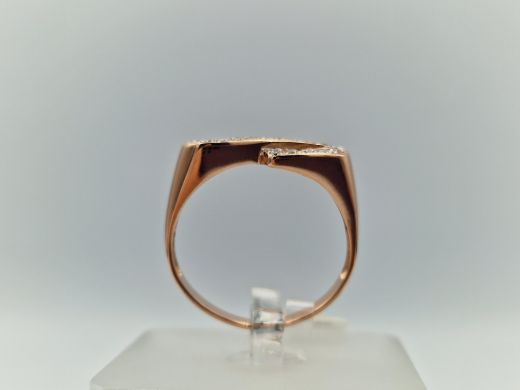 Zelta gredzens ar cirkoniju, 2.46 g, izm. 18