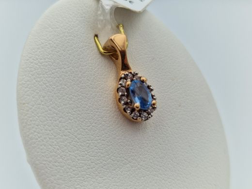 Zelta kulons ar cirkoniju, 1.91 g