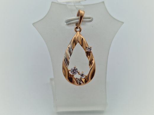 Zelta kulons ar cirkoniju, 1.39 g