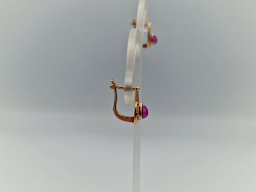 Золотые серьги с кораллом, 3.67 г