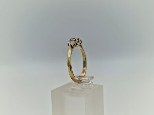 Zelta gredzens ar cirkoniju, 2.41 g, izm. 17
