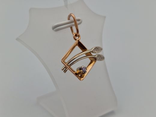 Zelta kulons ar cirkoniju, 1.46 g