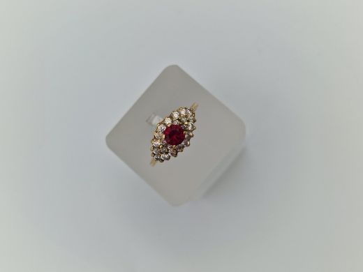 Zelta gredzens ar cirkoniju, 3.18 g, izm. 17.5