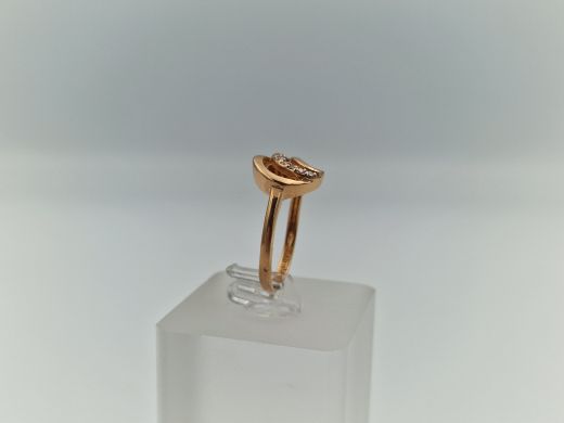 Zelta gredzens ar cirkoniju, 2.97 g, izm. 17.5