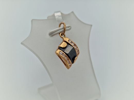 Zelta kulons ar cirkoniju, 1.86 g