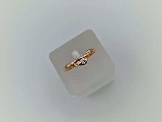 Zelta gredzens ar cirkoniju, 1.97 g, izm. 17.5