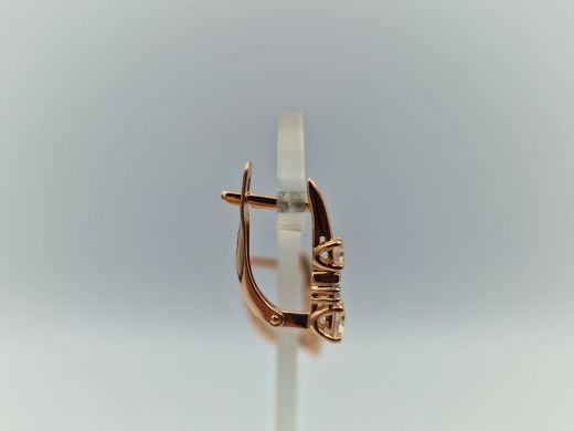 Zelta auskari ar cirkoniju, 2.46 g