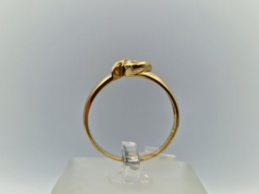 Zelta gredzens ar cirkoniju, 2.45 g, izm. 19