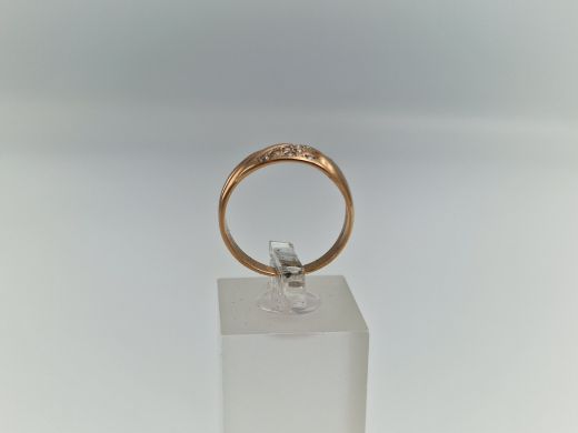 Zelta gredzens ar cirkoniju, 2.98 g, izm. 17