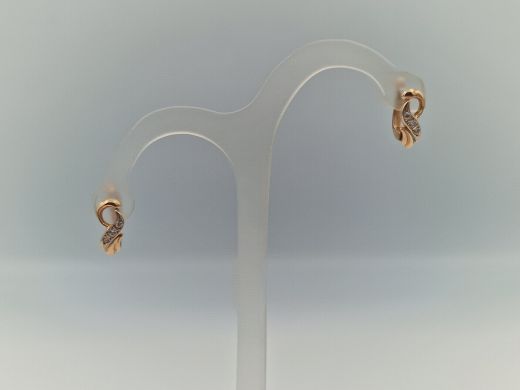 Zelta auskari ar cirkoniju, 2.21 g