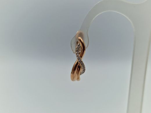 Zelta auskari ar briljantu, 2.63 g