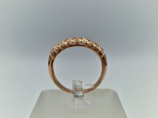 Zelta gredzens ar cirkoniju, 2.11 g, izm. 17