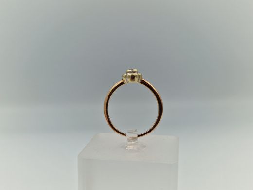Zelta gredzens ar cirkoniju, 2.45 g, izm. 17.2