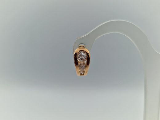 Zelta auskari ar cirkoniju, 2.04 g