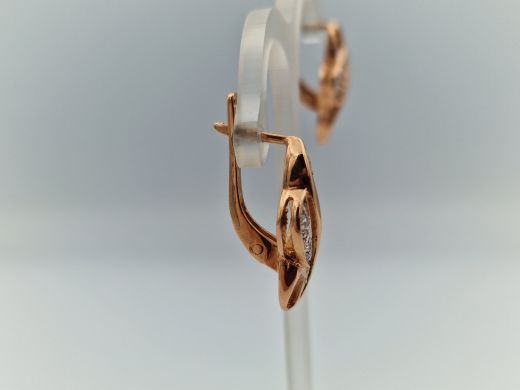 Zelta auskari ar cirkoniju, 4.24 g