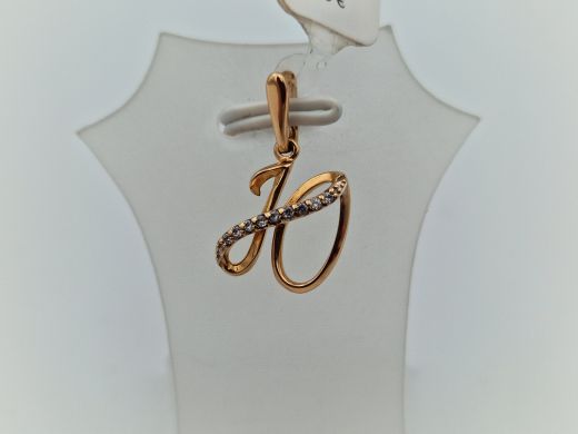 Золотой кулон с цирконом, 1 г