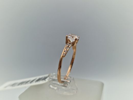 Zelta gredzens ar cirkoniju, 1.1 g, izm. 15.7