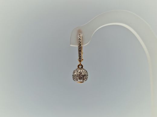 Zelta auskari ar cirkoniju, 3.1 g