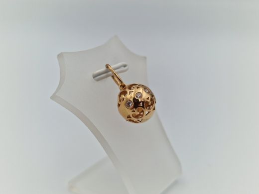 Zelta kulons ar cirkoniju, 1.71 g