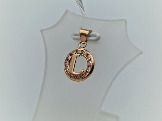 Золотой кулон с цирконом, 0.6 г