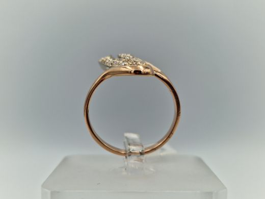 Zelta gredzens ar cirkoniju, 3.02 g, izm. 17