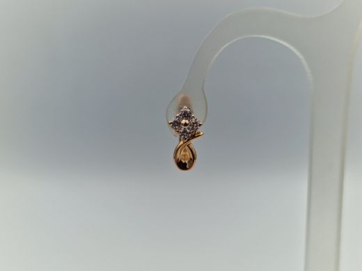 Zelta auskari ar cirkoniju, 1.39 g