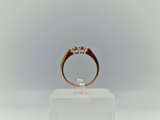 Zelta gredzens ar cirkoniju, 2.09 g, izm. 17