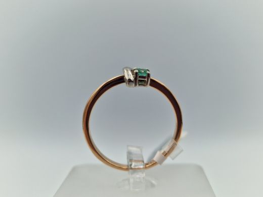 Zelta gredzens ar smaragdu, 2.19 g, izm. 18.5