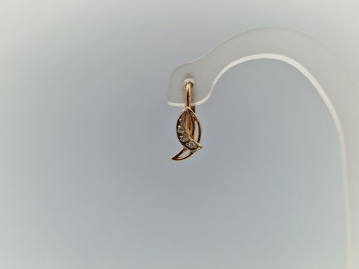 Zelta auskari ar cirkoniju, 2.53 g