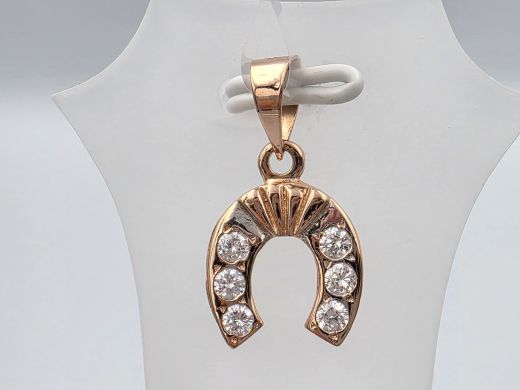 Gold pendant with zircon, 1.63 g