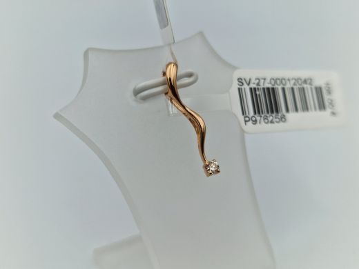 Золотой кулон с бриллиантом, 0.44 г