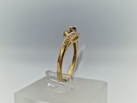 Zelta gredzens ar cirkoniju, 1.81 g, izm. 16