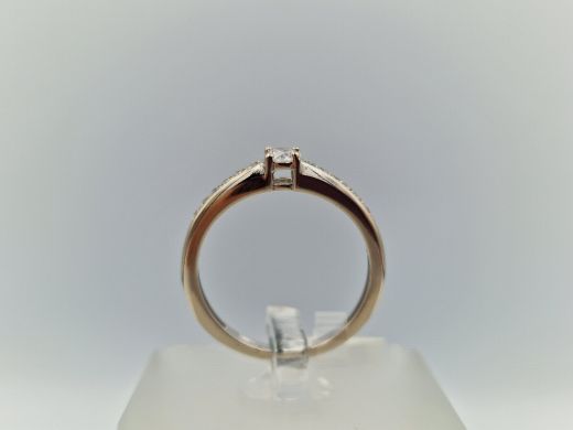 Zelta gredzens ar cirkoniju, 2.12 g, izm. 16.5